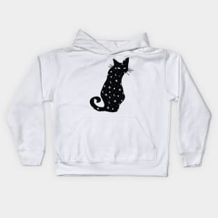 Cosmic Cat Black Kids Hoodie